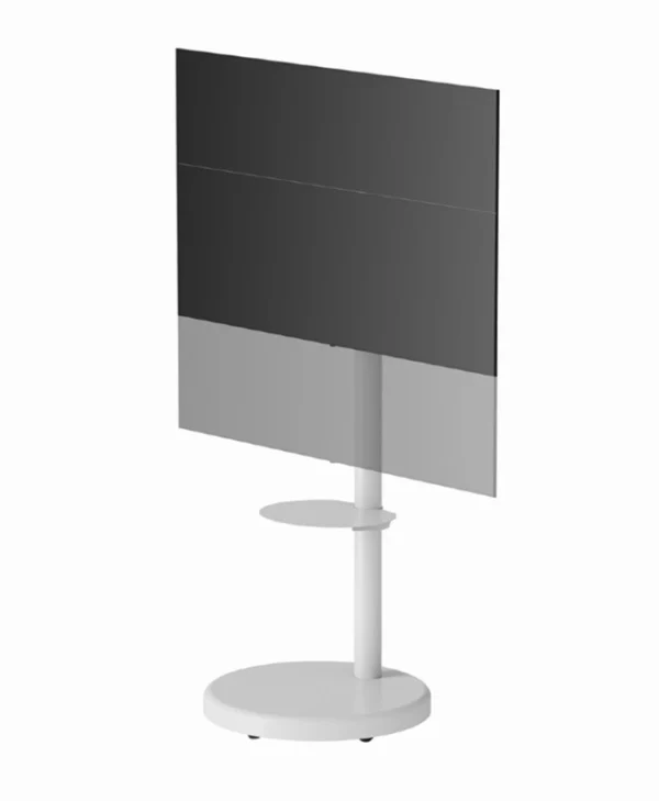 Gembird TVS-86TR-01-W Βάση Τηλεόρασης Δαπέδου έως 86" και 50kg Λευκό TVS-86TR-01-W