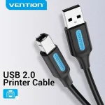 Vention USB 2.0 Cable USB-A male - USB-B male Μαύρο 0.5m (COQBD) COQBD - Image 2