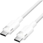Vention Braided USB 2.0 Cable USB-C male - USB-C 60W Λευκό 1m