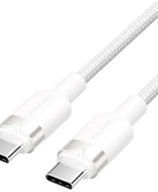 Vention Braided USB 2.0 Cable USB-C male - USB-C 60W Λευκό 1m