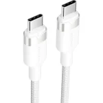 Vention Braided USB 2.0 Cable USB-C male - USB-C 60W Λευκό 1m - Image 2