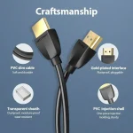 Vention HDMI 2.0 Cable HDMI male - HDMI male 1m Μαύρο - Image 4
