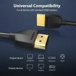 Vention HDMI 2.0 Cable HDMI male - HDMI male 1m Μαύρο - Image 5