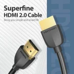Vention HDMI 2.0 Cable HDMI male - HDMI male 3m Μαύρο - Image 4