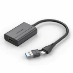 Vention Μετατροπέας USB-C / HDMI male σε USB-C / HDMI female Γκρι 1τμχ