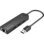 Vention USB 2.0 Hub 3 Θυρών με σύνδεση USB-A / Ethernet
