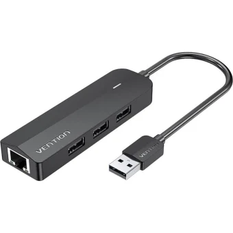 Vention USB 2.0 Hub 3 Θυρών με σύνδεση USB-A / Ethernet