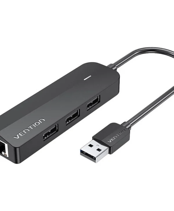 Vention USB 2.0 Hub 3 Θυρών με σύνδεση USB-A / Ethernet