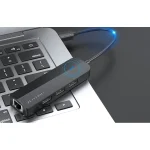 Vention USB 2.0 Hub 3 Θυρών με σύνδεση USB-A / Ethernet - Image 3