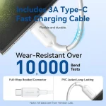 Vention Φορτιστής GaN με Θύρα USB-A και Θύρα USB-C και Καλώδιο USB-C - USB-C Power Delivery Μαύρος (TZ-FEQB0-EU-01) TZ-FEQB0-EU-01 - Image 4
