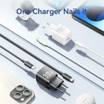 Vention Φορτιστής GaN με Θύρα USB-A και Θύρα USB-C και Καλώδιο USB-C - USB-C Power Delivery Μαύρος (TZ-FEQB0-EU-01) TZ-FEQB0-EU-01 - Image 5