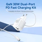 Vention Φορτιστής GaN με Θύρα USB-A και Θύρα USB-C και Καλώδιο USB-C - USB-C Power Delivery Μαύρος (TZ-FEQB0-EU-01) TZ-FEQB0-EU-01 - Image 7