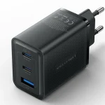 Vention Φορτιστής Χωρίς Καλώδιο GaN με Θύρα USB-A και 2 Θύρες USB-C 65W Μαύρος (FERB0-EU) FERB0-EU