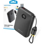 Vention Power Bank 10000mAh 22.5W με Θύρα USB-A και Θύρα USB-C Μαύρο - Image 2