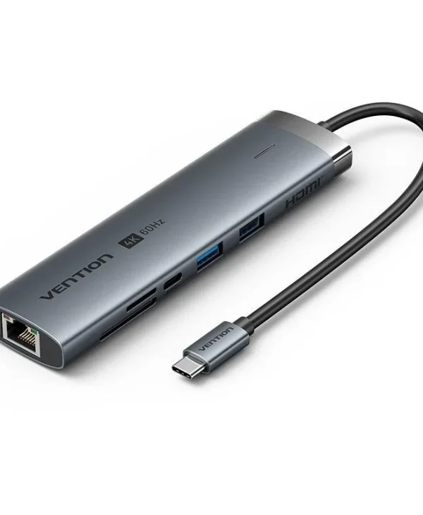 Vention USB-C Docking Station με 4K PD Ethernet Γκρι (TGVHB) TGVHB