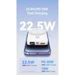 Vention FHTW0 MagSafe Power Bank 10000mAh 22.5W με Θύρα USB-A και Θύρα USB-C Power Delivery Λευκό FHTW0 - Image 5