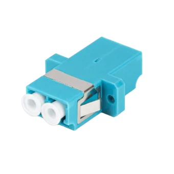 Fiber Optic Network Adapter Lc Upc Connectors Lanberg 43375 Mm Duplex Om3 Turquoise