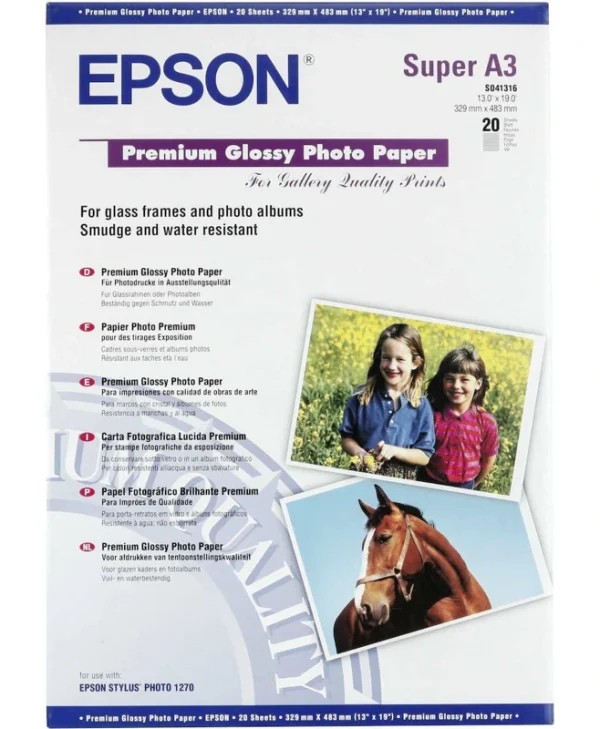Epson Φωτογραφικό Χαρτί A3+ 255gr/m² για Εκτυπωτές Inkjet 20 Φύλλα