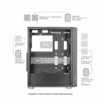 Mars Gaming MC-F Gaming Midi Tower Κουτί Υπολογιστή με Πλαϊνό Παράθυρο και RGB Φωτισμό Μαύρο - Image 2