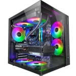 Mars Gaming Gaming Midi Tower Κουτί Υπολογιστή με Πλαϊνό Παράθυρο Μαύρο