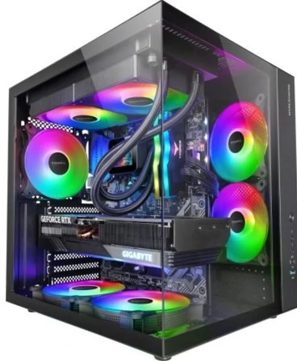Mars Gaming Gaming Midi Tower Κουτί Υπολογιστή με Πλαϊνό Παράθυρο Μαύρο