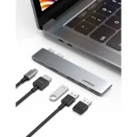 Ugreen CM251 Docking Station με Διπλό USB-C HDMI 4K PD και σύνδεση 2 Οθονών Ασημί - Image 3