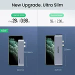 Ugreen CM251 Docking Station με Διπλό USB-C HDMI 4K PD και σύνδεση 2 Οθονών Ασημί - Image 9