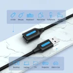 Vention USB 2.0 Cable USB-A male - USB-A female Μαύρο 0.5m 056207 - Image 3
