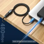 Vention USB 2.0 Cable USB-A male - USB-A female Μαύρο 0.5m 056207 - Image 4