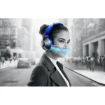 Dyson Zone WP01 Ασύρματα / Ενσύρματα Over Ear Ακουστικά με 50 ώρες Λειτουργίας και Quick Charge Ultra Blue - Image 3