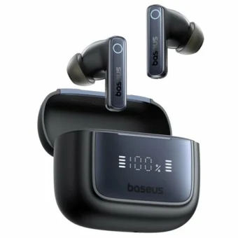 Baseus Bowie 35 In-ear Bluetooth Handsfree Ακουστικά με Αντοχή στον Ιδρώτα και Θήκη Φόρτισης Μαύρα