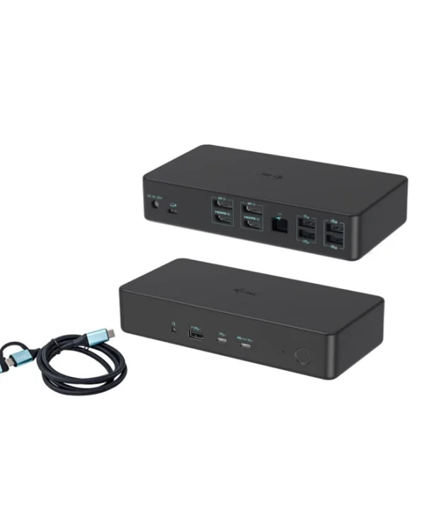 i-tec USB-C Docking Station με HDMI/DisplayPort 4K PD Ethernet και σύνδεση 2 Οθονών Μαύρο (CADUAL4KDOCKPD2) CADUAL4KDOCKPD2