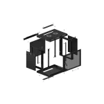 Lanberg Επιτοίχια Καμπίνα Rack 9U Μαύρο WF01-6409-23B WF01-6409-23B - Image 5
