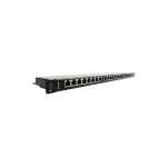 Lanberg Patch Panel Shielded για Rack 0.5U 19" 24 Θυρών cat5e Μαύρο