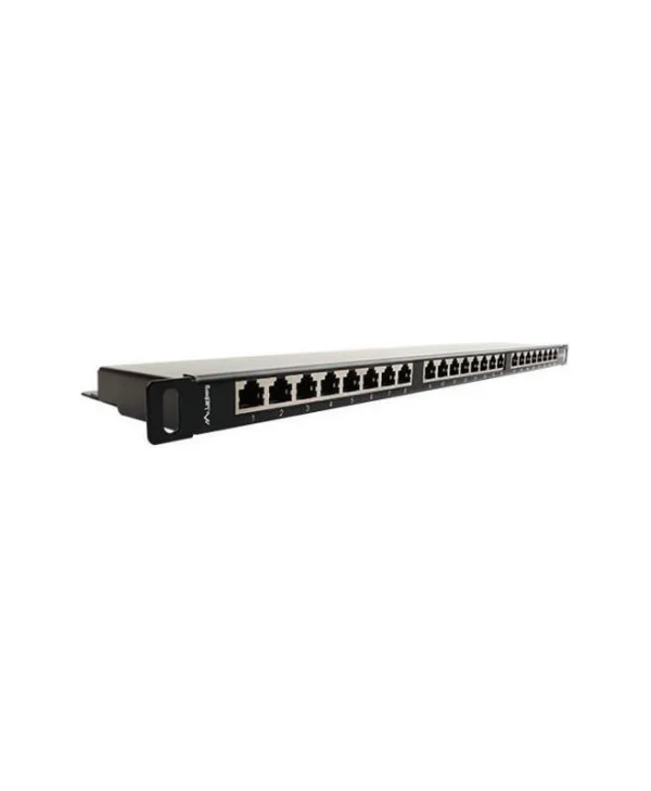 Lanberg Patch Panel Shielded για Rack 0.5U 19" 24 Θυρών cat5e Μαύρο