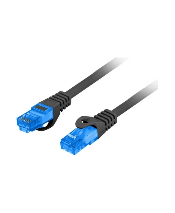 Lanberg S/FTP Cat.6a Καλώδιο Δικτύου Ethernet 1m Μαύρο 1τμχ