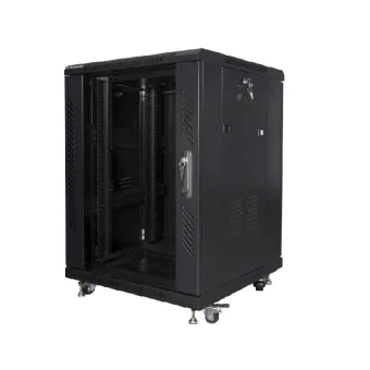 Lanberg Επιδαπέδια Καμπίνα Rack 15U 60x60cm Μαύρο FF01-6615-12B FF01-6615-12B