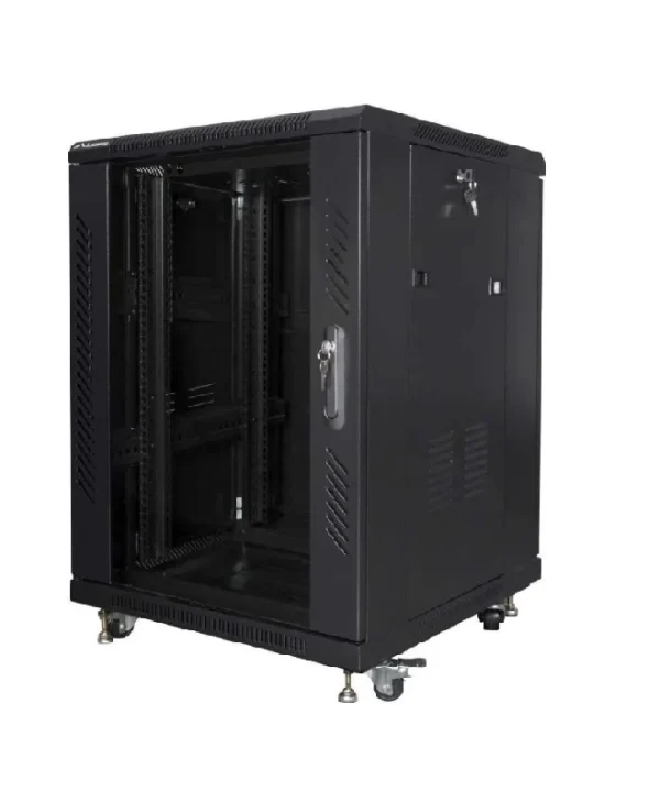Lanberg Επιδαπέδια Καμπίνα Rack 15U 60x60cm Μαύρο FF01-6615-12B FF01-6615-12B
