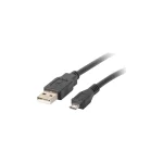 Lanberg Regular USB 2.0 to micro USB Cable Μαύρο 1.8m (CA-USBM-10CC-0018-BK) CA-USBM-10CC-0018-BK - Image 2