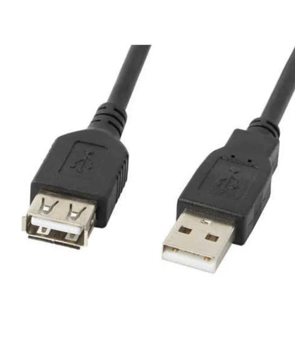 Lanberg USB 2.0 Cable USB-A male - USB-A female 5m (CA-USBE-10CC-0050-BK) CA-USBE-10CC-0050-BK