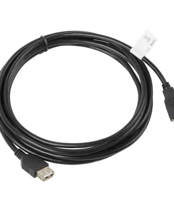 Lanberg USB 2.0 Cable USB-A male - USB-A female Μαύρο 3m (CA-USBE-10CC-0030-BK) CA-USBE-10CC-0030-BK