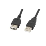 Lanberg USB 2.0 Cable USB-A male - USB-A female Μαύρο 3m (CA-USBE-10CC-0030-BK) CA-USBE-10CC-0030-BK - Image 2