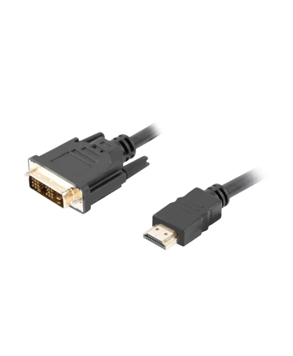 Lanberg Cable DVI-D male - HDMI male 1.8m (CA-HDDV-10CC-0018-BK) CA-HDDV-10CC-0018-BK