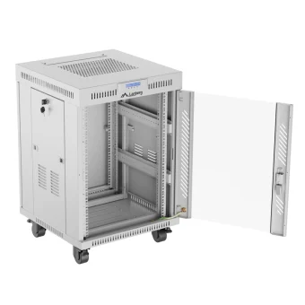 Lanberg Επιδαπέδια Καμπίνα Rack 15U Γκρι FF01-6615-12SL FF01-6615-12SL