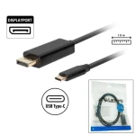 Lanberg USB 3.2 Cable USB-C male - DisplayPort Μαύρο 1.8m (CA-CMDP-10CU-0018-BK) CA-CMDP-10CU-0018-BK - Image 4