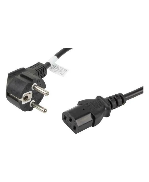 Lanberg IEC C13 - Schuko Cable 1.8m Μαύρο CA-C13C-11CC-0018-BK CA-C13C-11CC-0018-BK