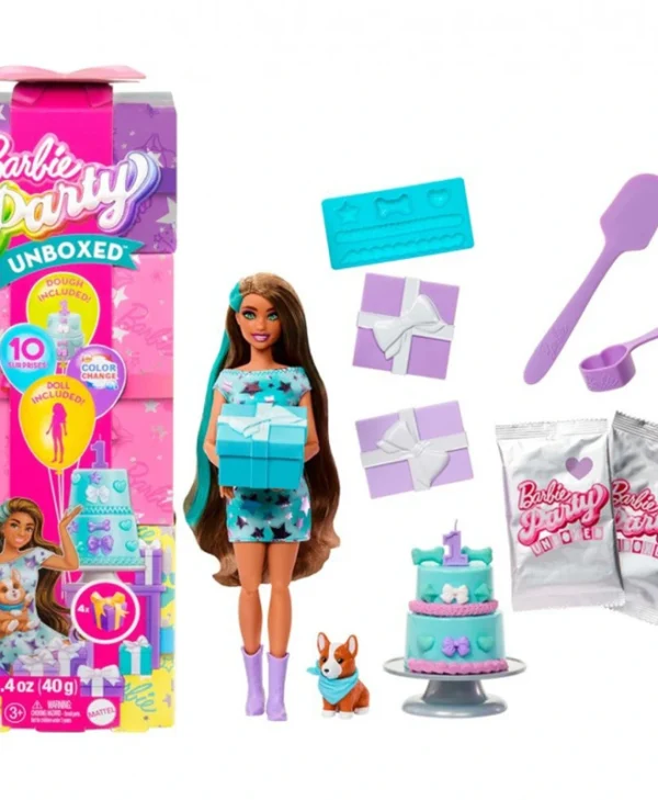 Barbie Party Unboxed Κούκλα για 3+ Ετών