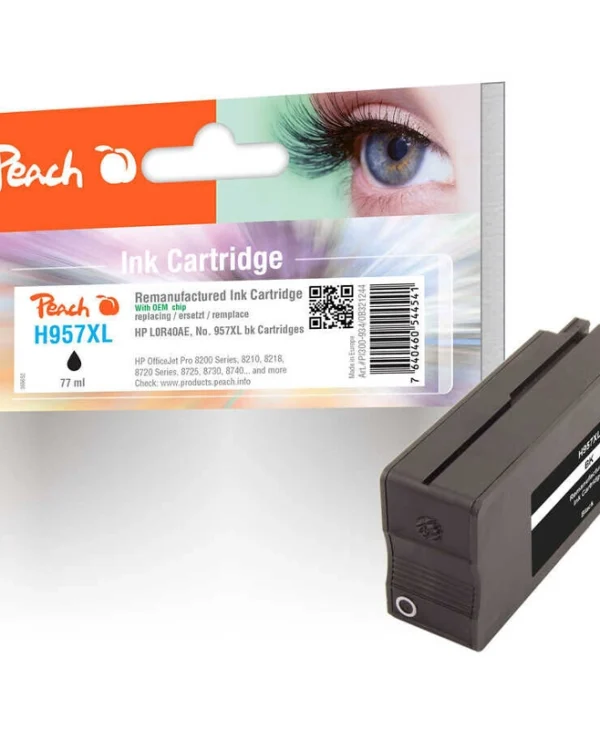 Peach Συμβατό Μελάνι Εκτυπωτή InkJet HP 957XL Μαύρο 1τμχ