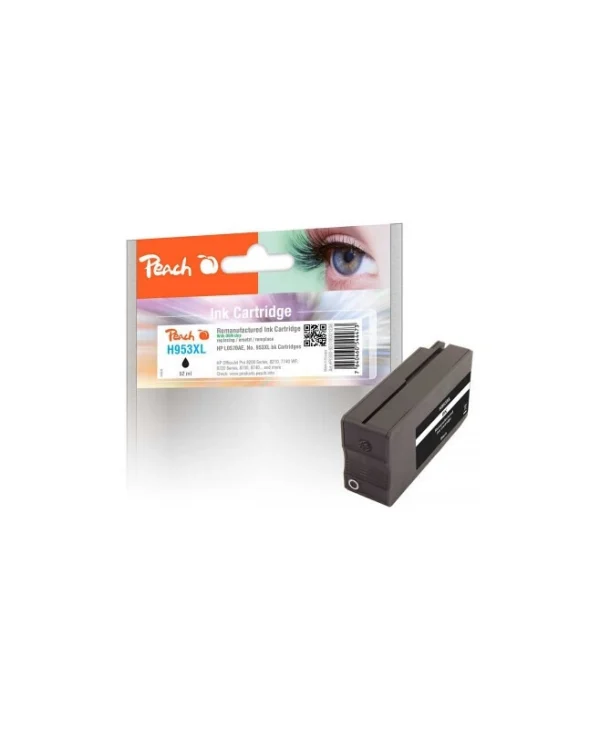 Peach Συμβατό Μελάνι Εκτυπωτή InkJet HP 953XL Μαύρο 1τμχ
