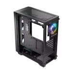 Logic Dart Pro ARGB Gaming Midi Tower Κουτί Υπολογιστή με Πλαϊνό Παράθυρο Μαύρο - Image 2